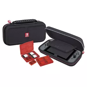 Deluxe Travel Case komplekts Nintendo Switch no BIGBEN, melns, 340 g, kompakts aizsargvāks