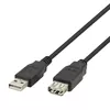 DELTACO USB-A штекер — USB-A гнездо удлинитель 2 м Photo 2