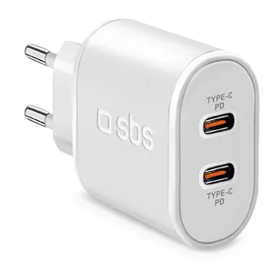 Mobile device charger SBS TETRPD20CCW Universal White AC Indoor 2 USB Type-C