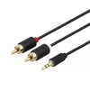 DELTACO MM-141-K audio cable 3.5mm to 2×RCA, 3 m Photo 3