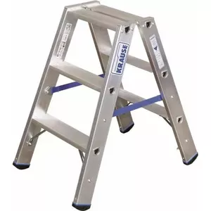 Aluminium step double ladder Krause 124715, max working height 2.25 m, double-sided steps