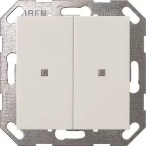 Wall switch rocker Gira Taster Wippe KNX 2-gang, pure white (model 517303)