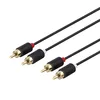 DELTACO MM-110-K 2 m audio kabelis 2×RCA Photo 2