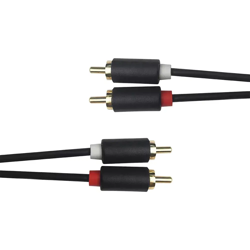DELTACO MM-110-K 2 m audio kabelis 2×RCA Photo 4