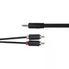 DELTACO MM-140-K audio kabelis 3,5 mm → 2×RCA, 2 m Photo 4
