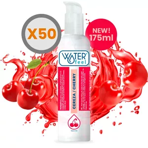 Personal lubricant WATERFEEL Cherry 175 ml — water-based, 50-pack