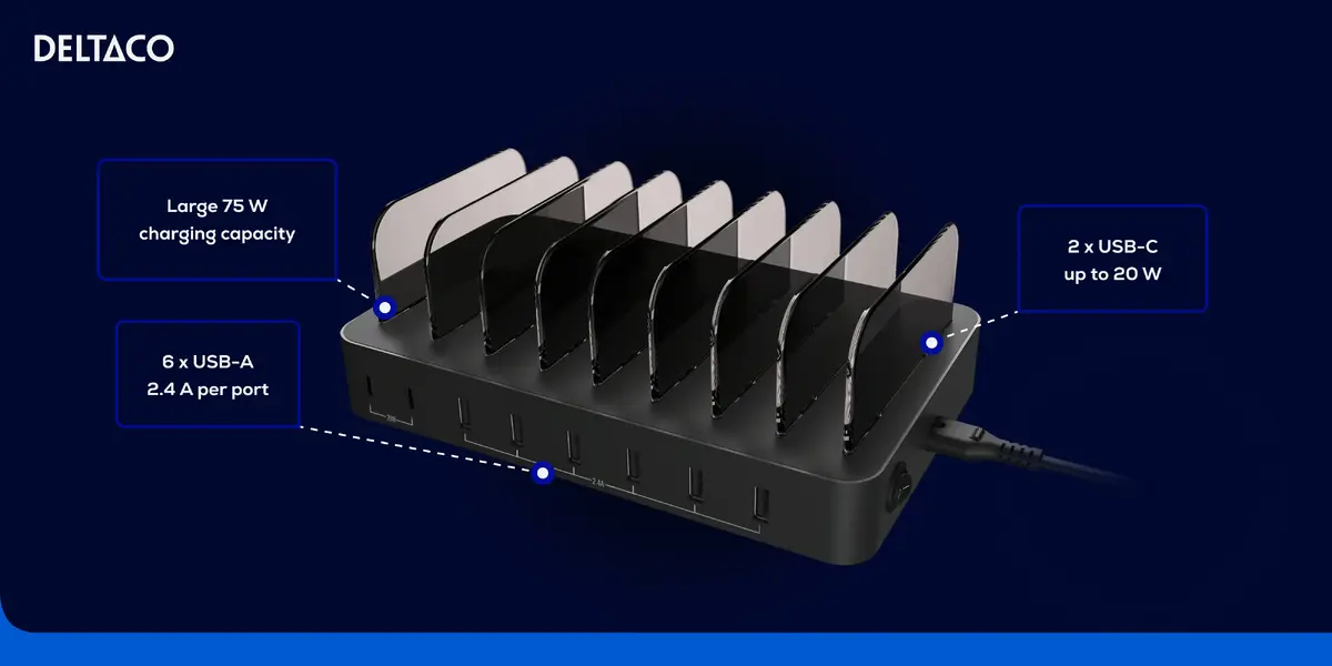 Deltaco DPS-0201 mobile device charger DPS-0201 Photo 3