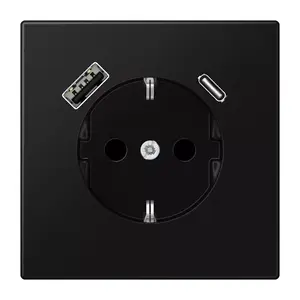 Розетка типа F Jung LS1520-15CASWM, 16 A, 50/60 Гц, USB 5 В, пластик, IP20