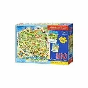 Puzzle map poster Castorland Castor Bildungskarte Polish PC-E142 — educational map puzzle in Polish