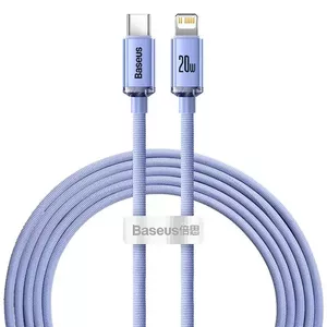 USB-C to Lightning cable Baseus Crystal 20W PD 2m (purple)