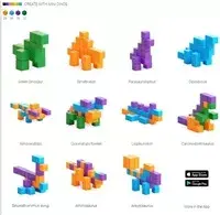 PIXIO Mini Dinos 40101 магнитный 3D-пазл Photo 3