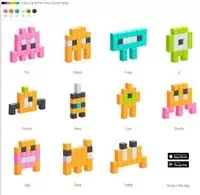 PIXIO Mini Monsters 40102 магнитный 3D конструктор Photo 3