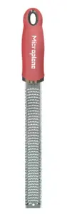 Rasp grater Microplane Zester, stainless steel blades, pink handle, 325 mm length