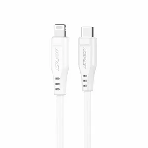 Lightning to USB-C cable Acefast C3-01-C-L 1.2 m 30W 3A MFi — White