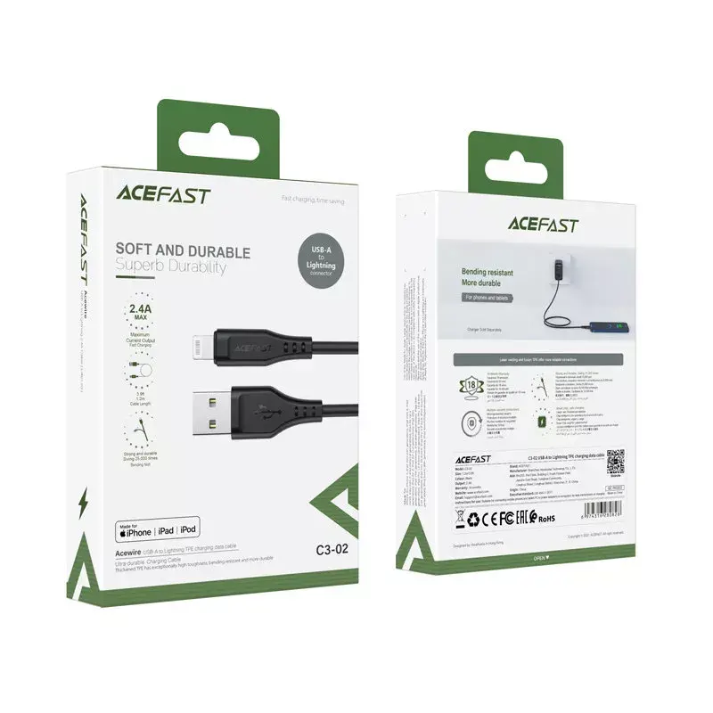 Acefast кабель Lightning — USB 1,2 м 2,4 A Photo 5