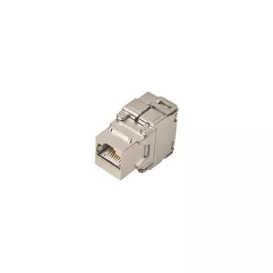 Vadu savienotājs RJ45 Q-LANTEC MKB-S6-1 sudraba, sieviešu taisns metāla, 1,5 A, AWG 22/24