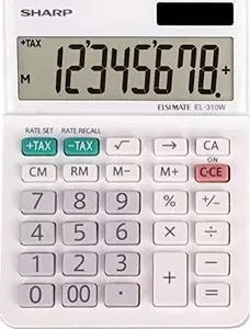 Финансовый калькулятор Sharp EL-310W настольный 8 знаков расчет налога