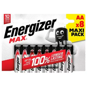 Щелочные батарейки Energizer LR6 AA, 8 шт. — длительное питание для бытовых устройств