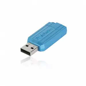 USB-накопитель VERBATIM PinStripe 128 ГБ USB Type-A 2.0 с колпачком, синий