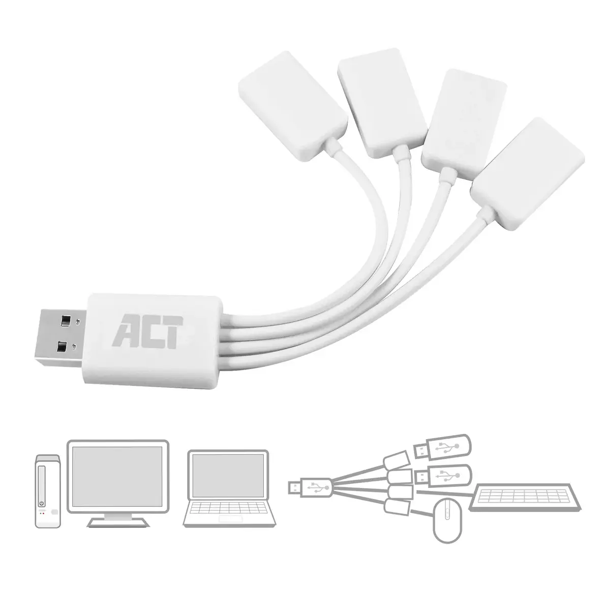 ACT USB centrmezgls 4 porti USB-A Photo 6