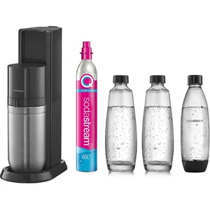 Dzērienu pagatavotājs SODASTREAM DUO Black nerūsējošā tērauda — mājas gāzēta ūdens sistēma