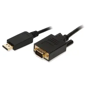Video cable adapter 2-Power CAB0052A – 2 m, HDMI Type A (Standard) to VGA (D-Sub), Black