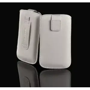 Leather Pocket Case XS by iLike — White smartphone pocket case, slim protective sleeve