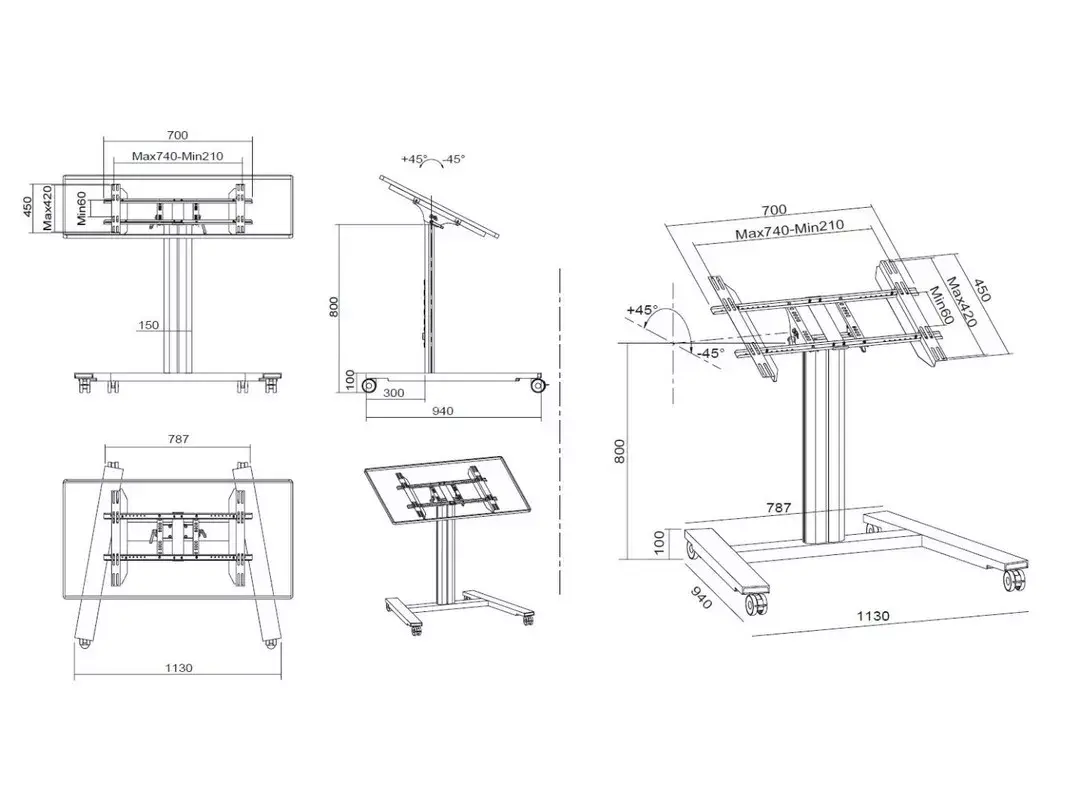 Multibrackets Multibrackets M Public Display Stand 80 HD Wheelbase Single Photo 19