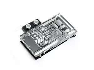 Water block BitsPower Classic VGA BP-VG3070FE — 125×171.4×28.4 mm, 3‑pin RGB, black/silver/transparent