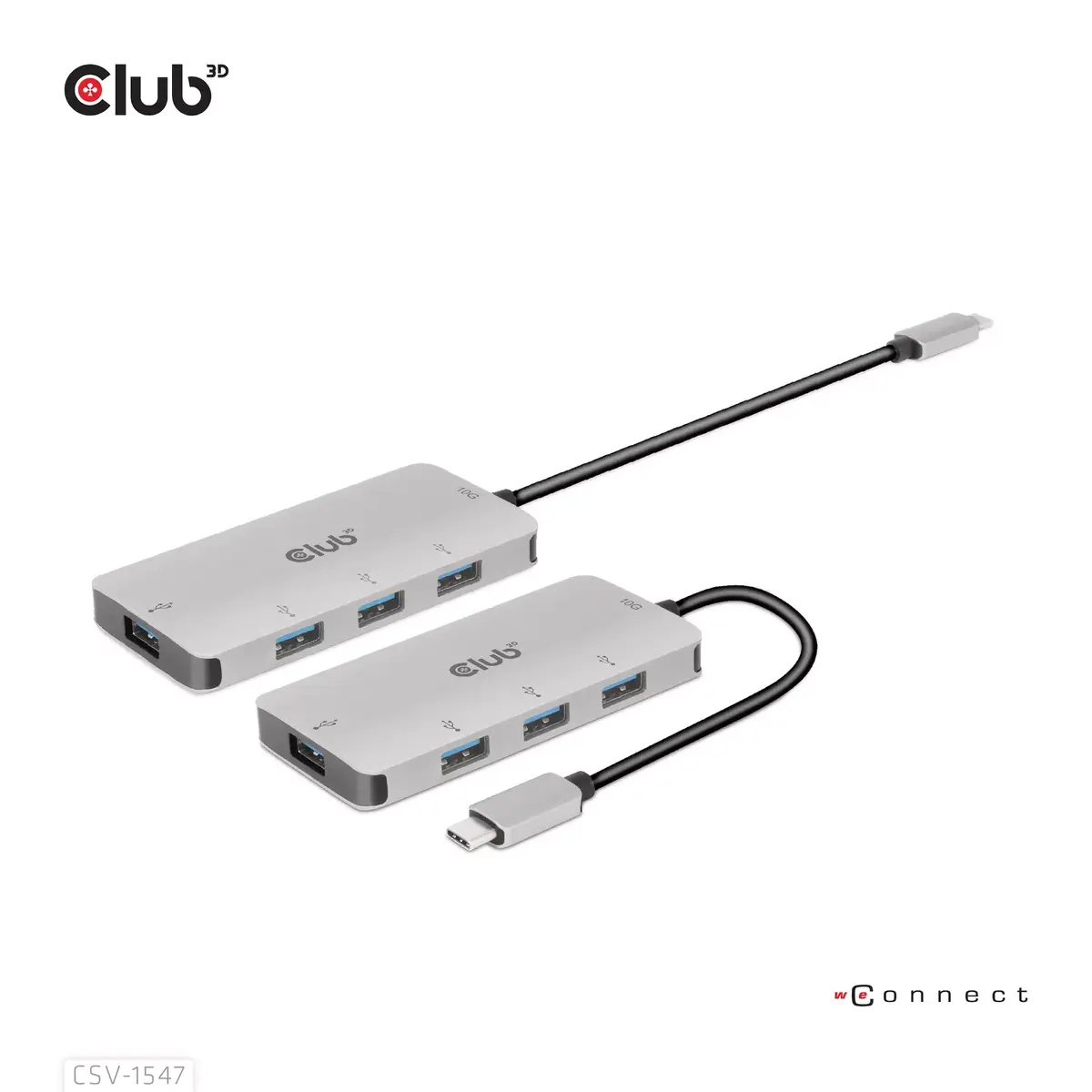 USB Хаб CLUB3D USB Gen2 Type-C на 10Гбит/с 4x USB Type-A Photo 3