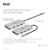USB Хаб CLUB3D USB Gen2 Type-C на 10Гбит/с 4x USB Type-A Photo 10