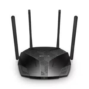 Tabletop router MERCUSYS MR80X — Dual-band Wi‑Fi 6 (802.11ax), 3000 Mbps, 4 external antennas, 3 Gigabit LAN ports