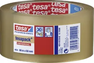 Iepakojuma līmlente Tesa 66 m × 50 mm, caurspīdīga, universāla