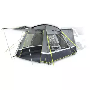Групповой палатка High Peak Trentino 2.0 — серо‑лайм, стеклопластиковые дуги, полиэстерная тент‑мембрана, ПЭ тент, 2100×2200 мм