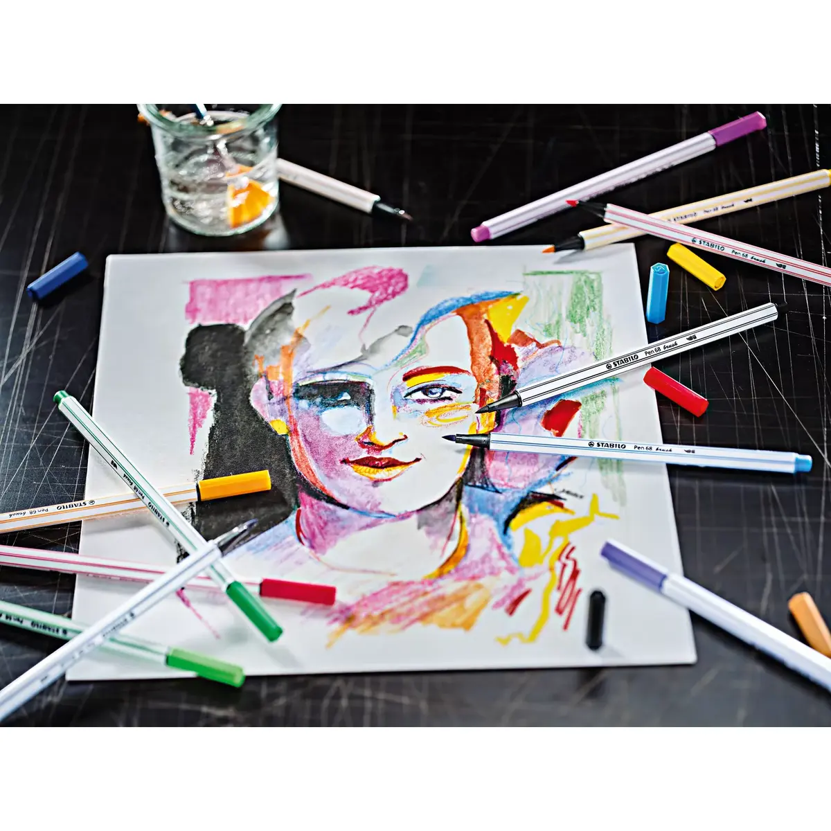 Stabilo Pen 68 brush ARTY flomāsteri, 30 krāsas Photo 6