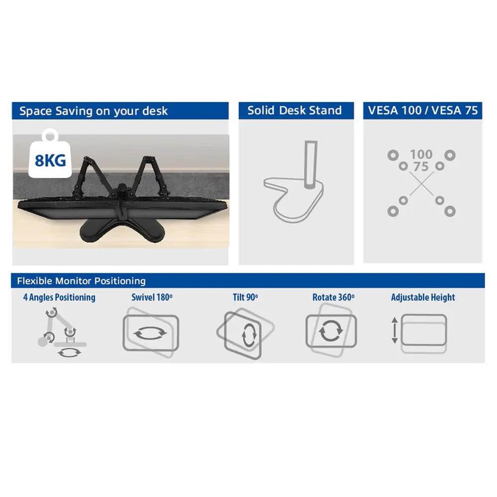 ACT AC8320 Dual Monitor Arm Photo 5