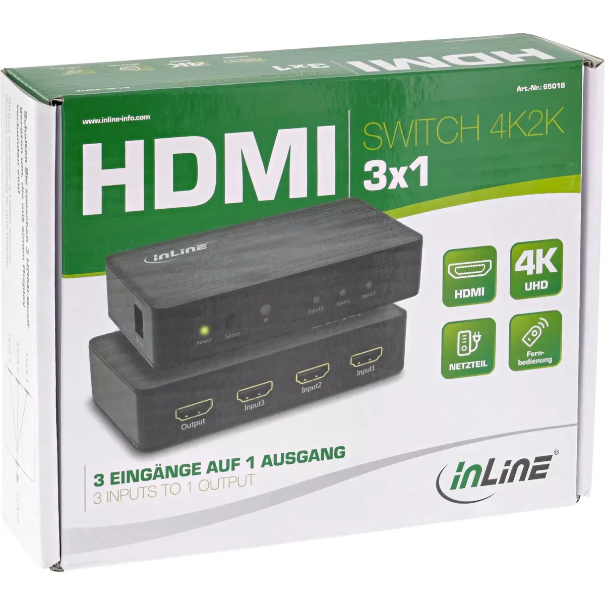 InLine HDMI Switch 3 port 4K2K@60Hz Photo 4