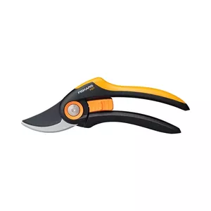 Секатор Fiskars Plus P521 Bypass 201 мм, черно-оранжевый