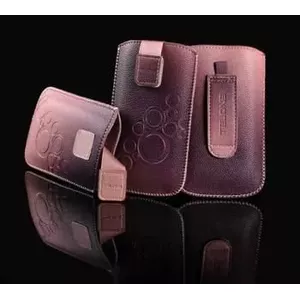 Leather Pocket Case iLike ILPCMDP Dark Pink – Universal smartphone sleeve, pocket-style protective cover