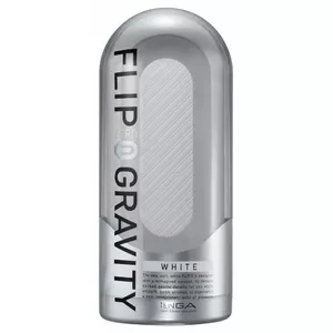 Masturbator TENGA Flip 0 (Zero) Gravity Silicone White — soft inner texture, includes case and lubricant sample