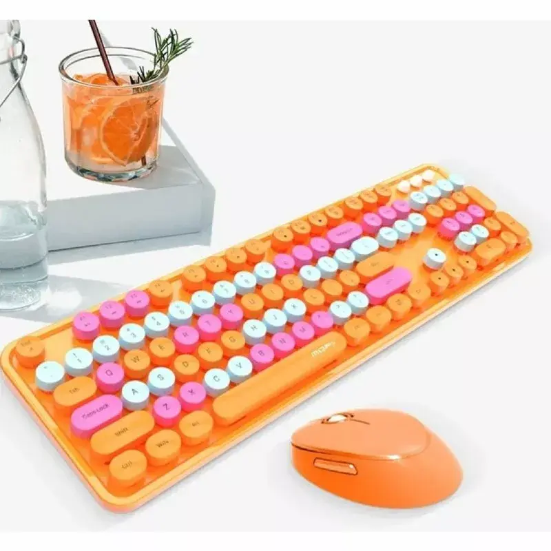 MOFII Sweet Wireless Клавиатура и Мышь - Многоцветный Дизайн Photo 3
