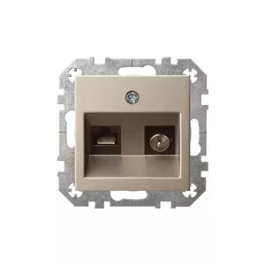 Socket LIREGUS ITVKL-1-01E/Ch — DAT+TV outlet, without frame, chrome finish