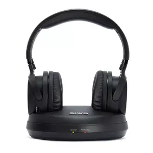 Headphones Aiwa WHF-930D Wireless TV Black 100m Range