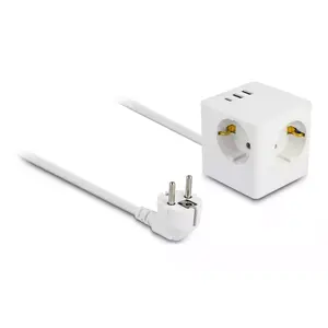 DeLOCK 11497 Розетка CEE 7/3 + USB Белая 250В 16А
