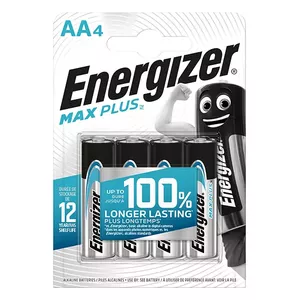Single-use battery Energizer Max Plus AA, alkaline, 1.5 V, high capacity, 4 pcs, blister