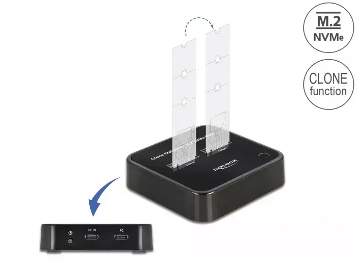 DeLOCK M.2 dokstacija 2 x M.2 NVMe PCIe SSD Photo 3
