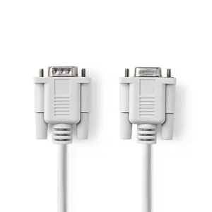 VGA kabelis Nedis CCGP52010IV20 2 m, VGA (D-Sub) — VGA (D-Sub), krēmkrāsains, diametrs 4,5 mm