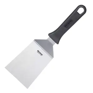 Cooking spatula Westmark Master Line model 13442270, stainless steel blade, black handle, width 90 mm, length 290 mm