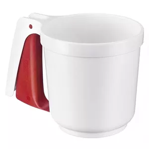 Flour sifter Westmark 32142270, plastic, white, Ø 10.8 cm, height 110 mm