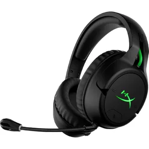 Bezvadu spēļu austiņas HyperX CloudX Flight priekš Xbox — melni-zaļas, supraaurālas, 10–21000 Hz, 288 g